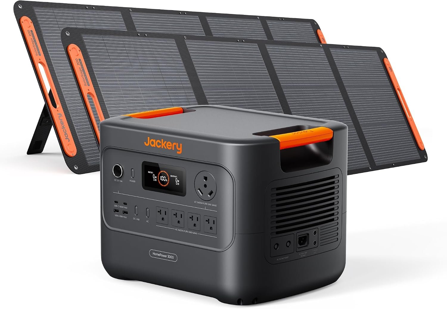 Jackery HomePower 3000 with Two 200W Solar Panels