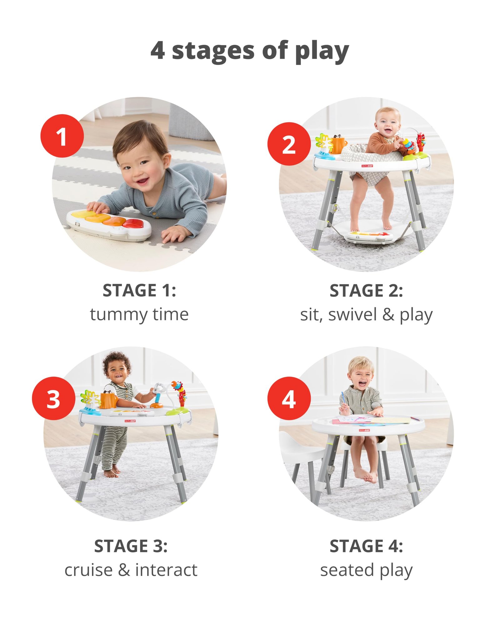 Baby Activity Center: Interactive Play Center with 3-Stage Grow-with-Me Functionality, 4mo+, Explore & More - Image 3