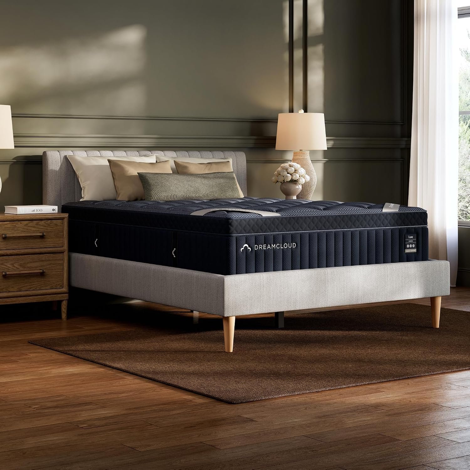 DreamCloud Luxe 14-Inch Hybrid Mattress, King, Medium