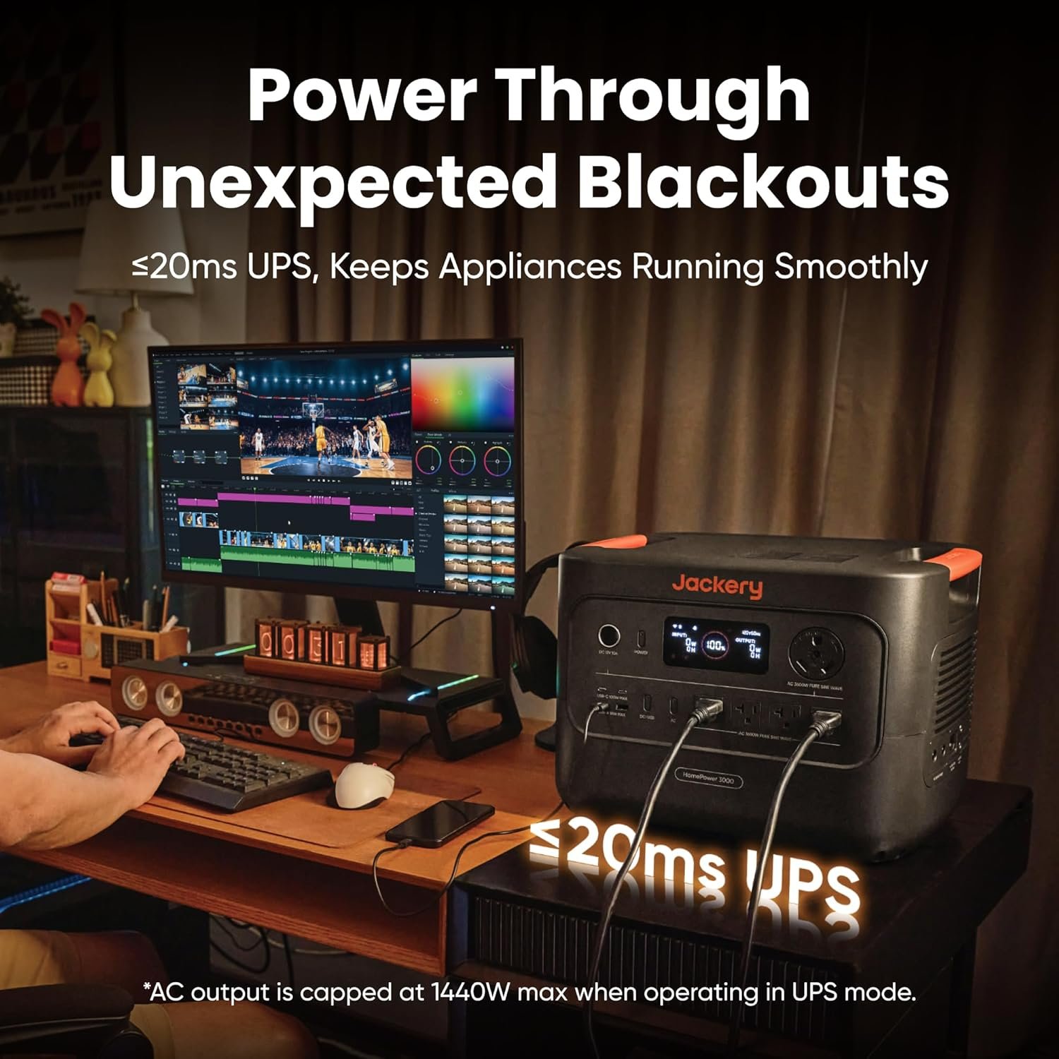 Jackery HomePower 3000 with Two 200W Solar Panels – Flexible, fast recharging