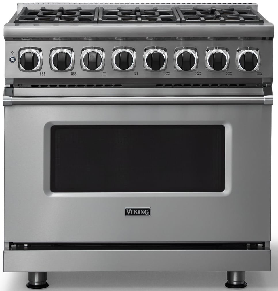 Viking 7 Series VDR73626BSS 36-Inch Dual Fuel Range, Natural Gas